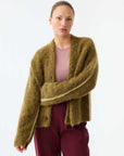 Nagnata Brushed Alpaca Cardigan Moss