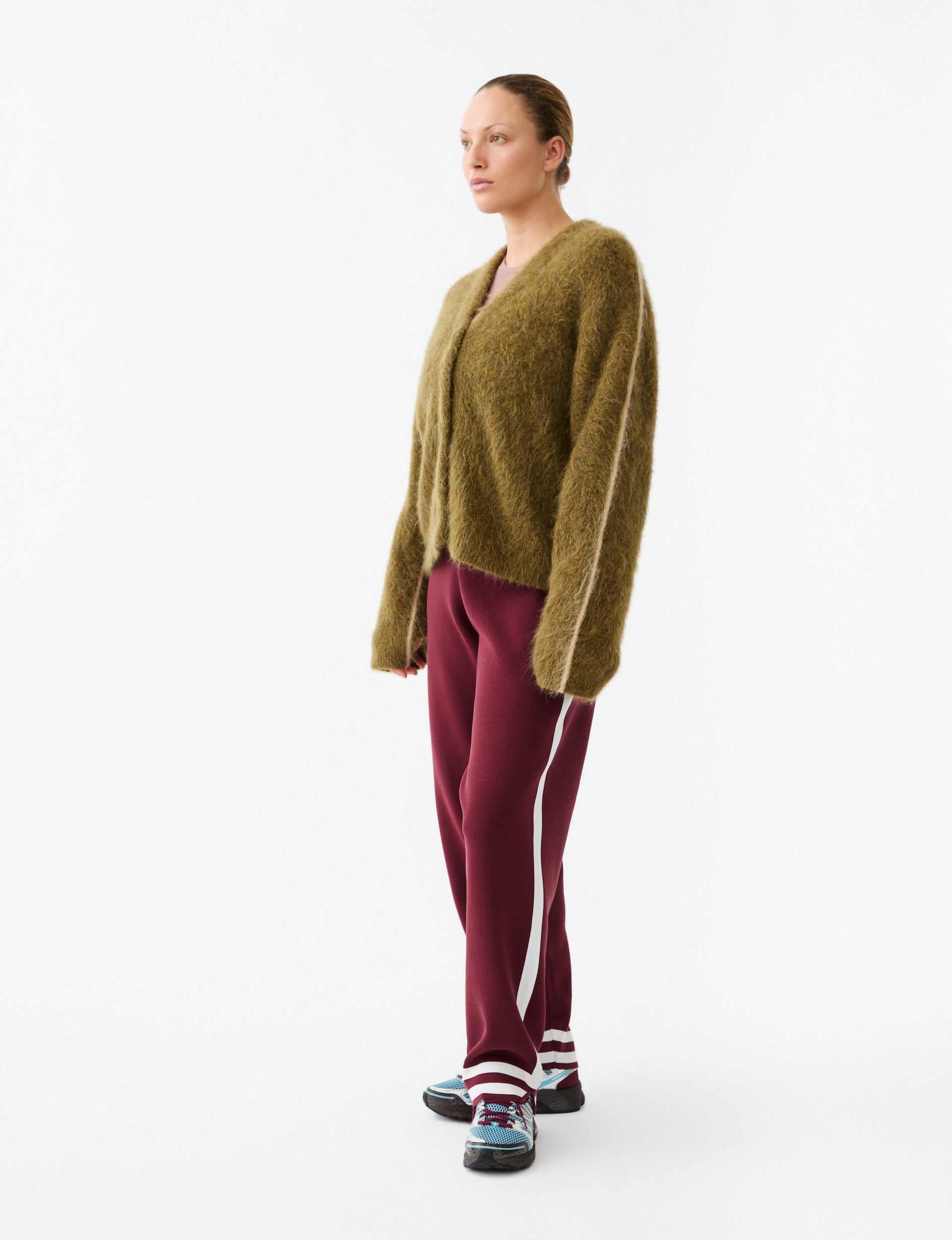 Nagnata Brushed Alpaca Cardigan Moss