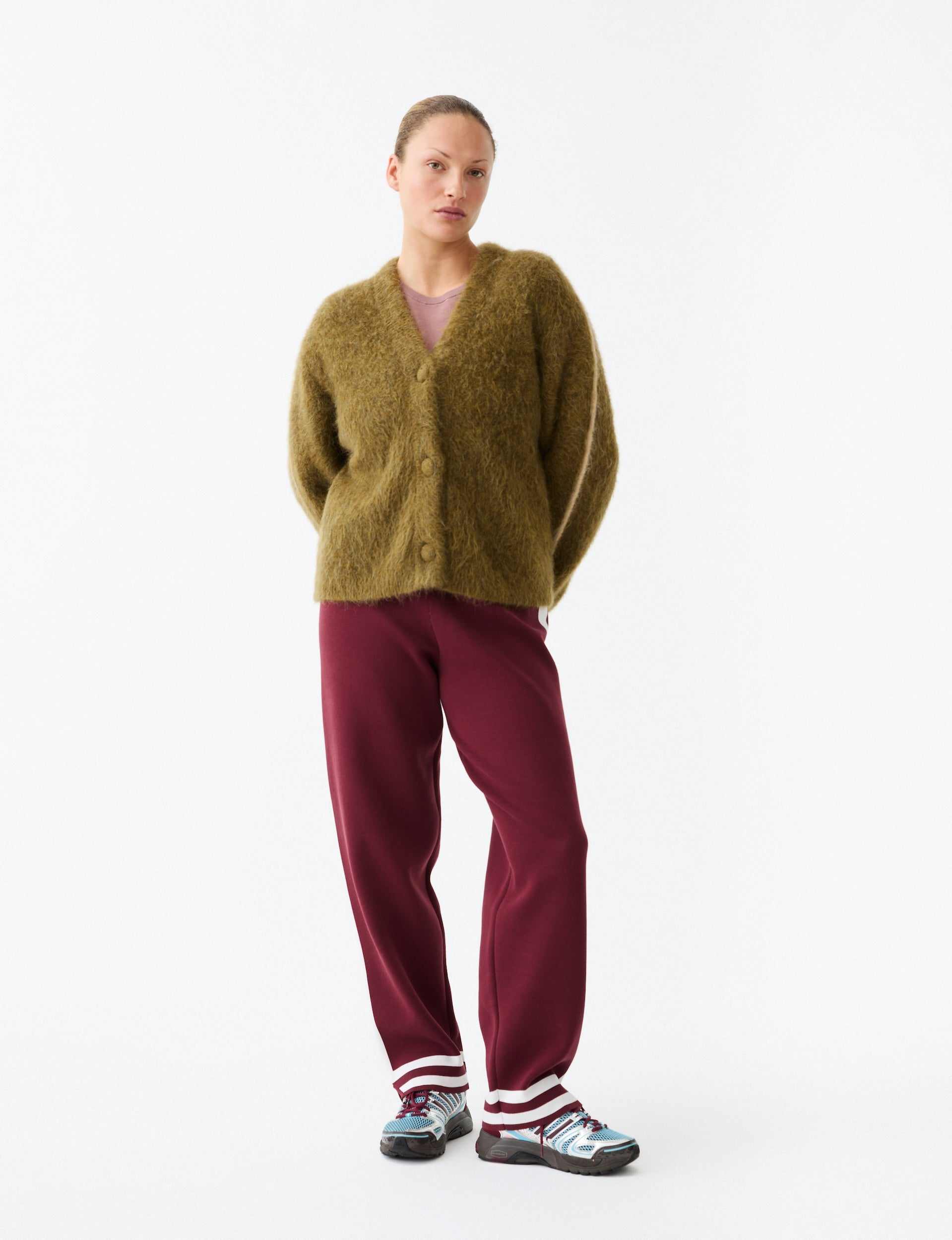 Nagnata Brushed Alpaca Cardigan Moss