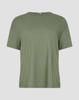 Bassike Boyfriend Heritage T Shirt Dark Sage