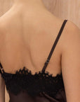 Charli Blake Contrast Lace Top Chocolate