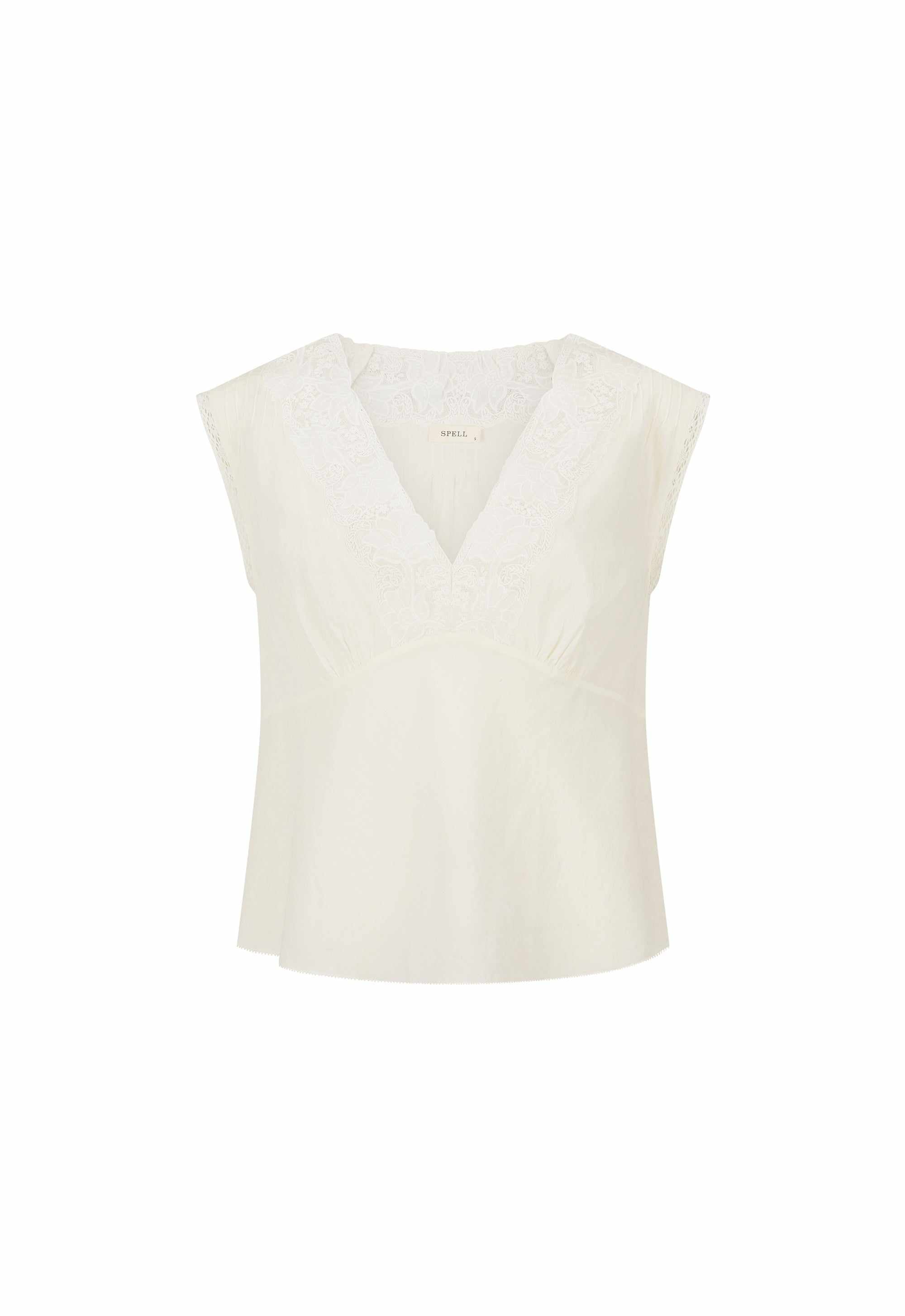 Spell Bridget Lace Cami Pearl