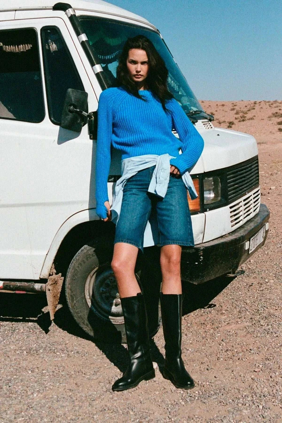 Rowie Bronson Knit Jumper Cerulean General 