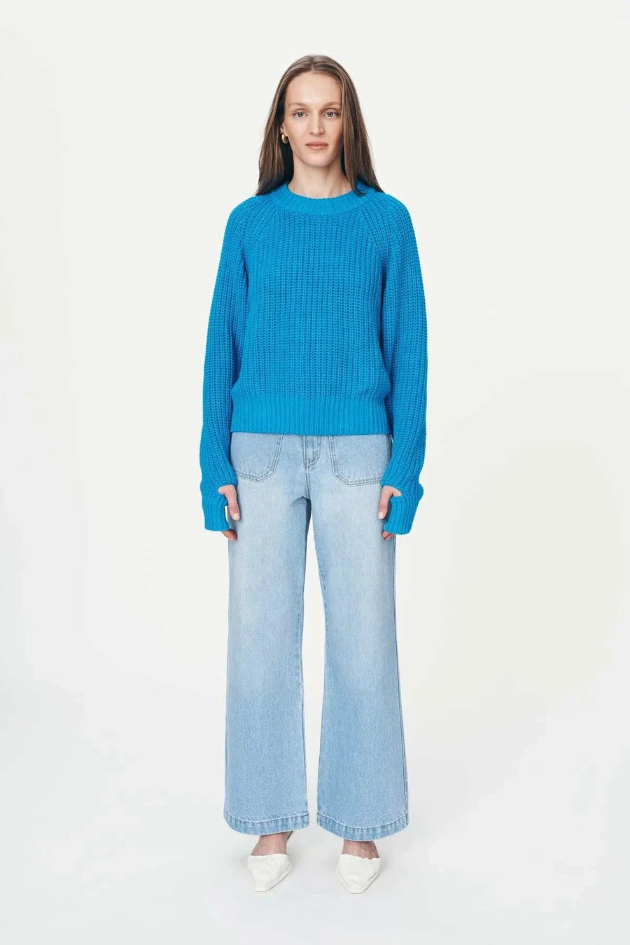 Rowie Bronson Knit Jumper Cerulean General 