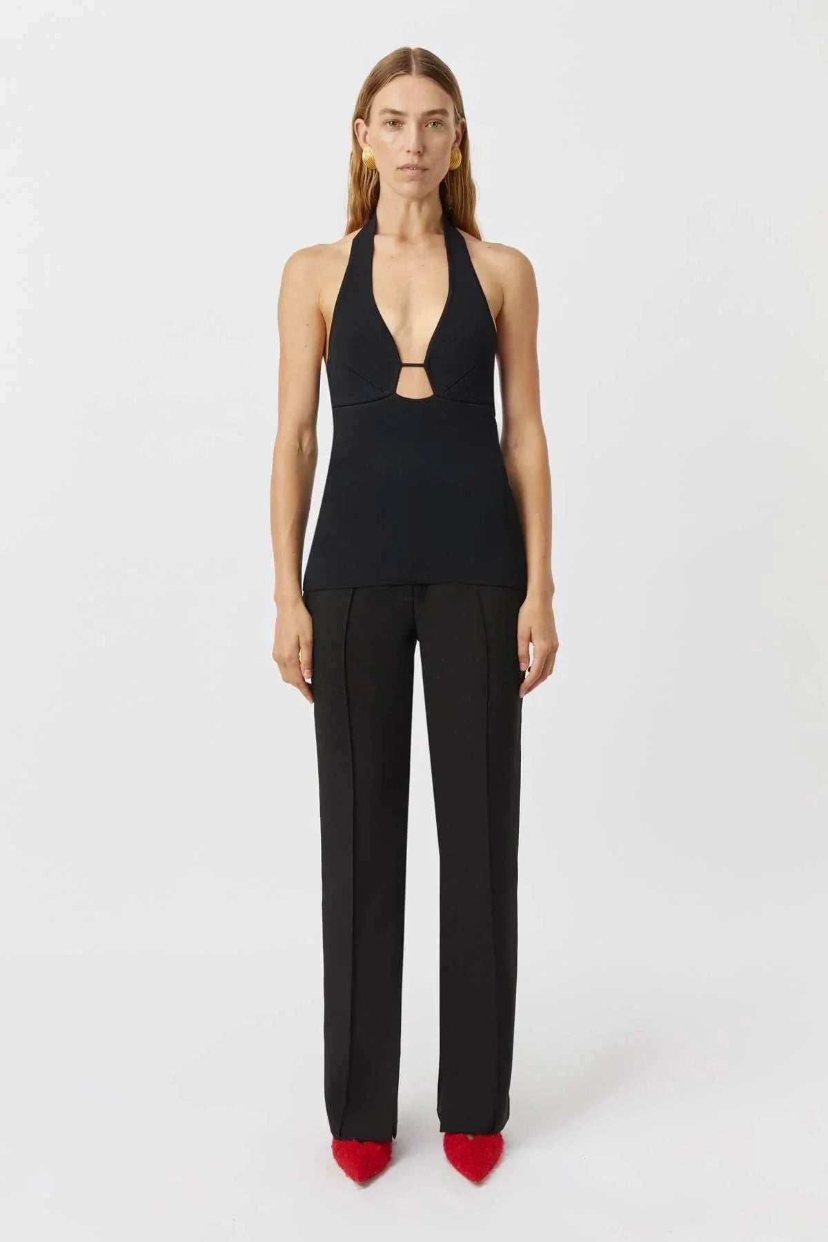 Camilla and Marc Lena Halter Top Black