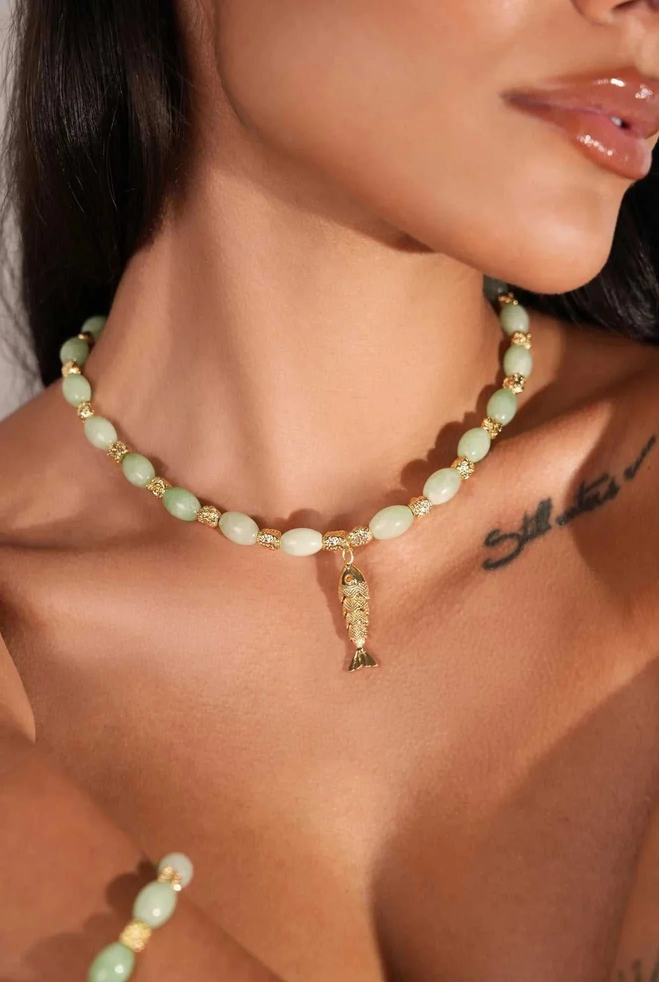 Indigo and Wolfe Goia Jade Necklace