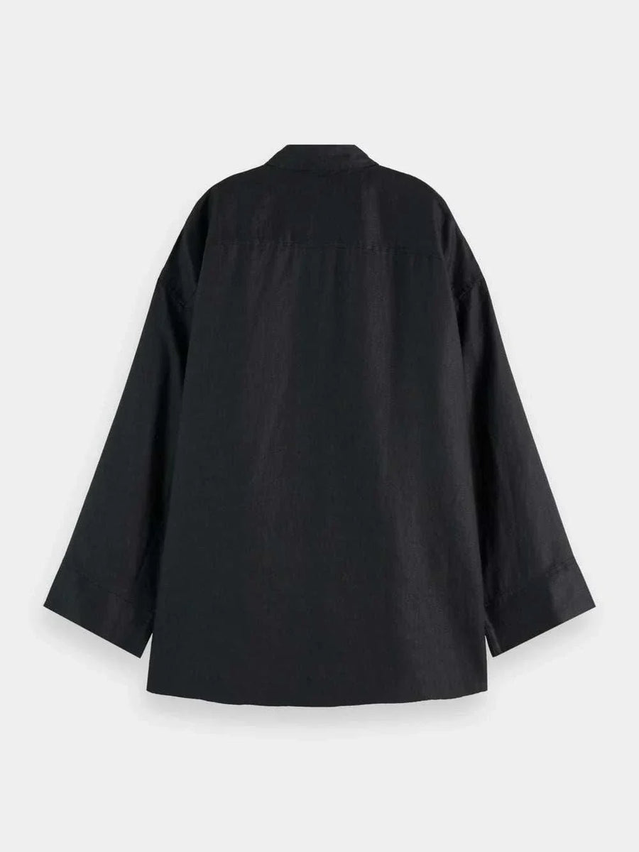 Scotch and Soda Core Linen Shirt Black