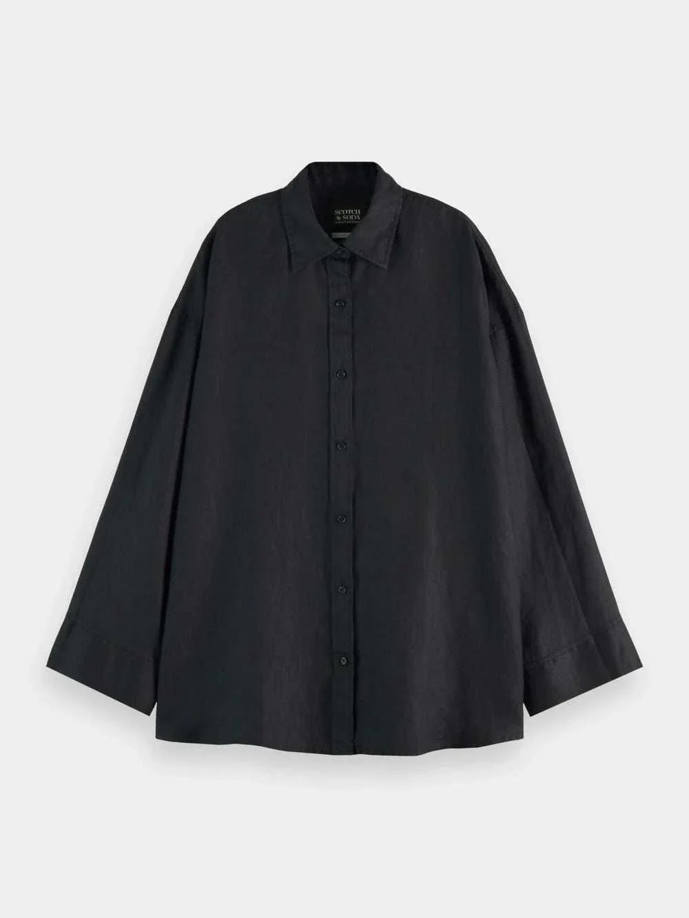 Scotch and Soda Core Linen Shirt Black