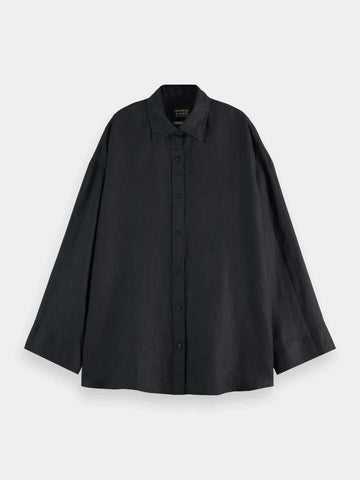 Scotch and Soda Core Linen Shirt Black