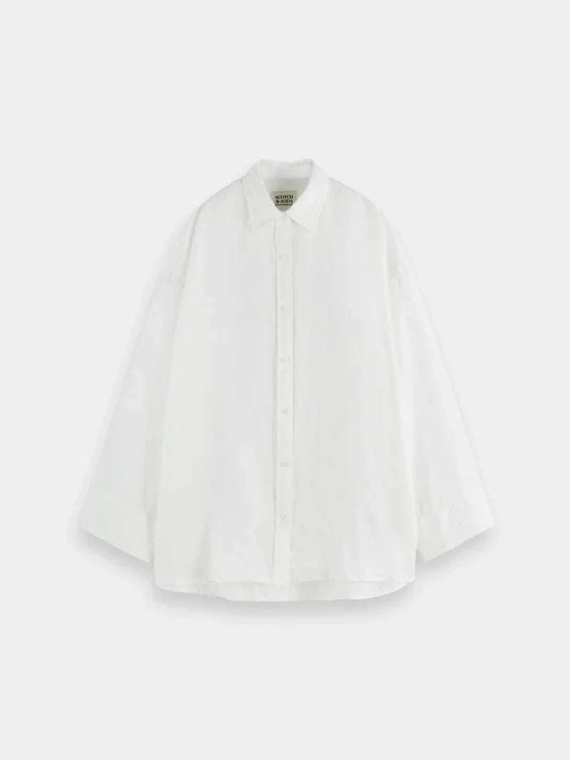 Scotch and Soda Core Linen Shirt White