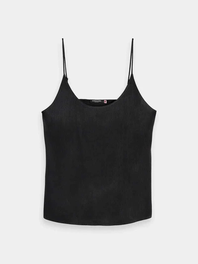 Scotch and Soda Core Jersey Woven Tank Black