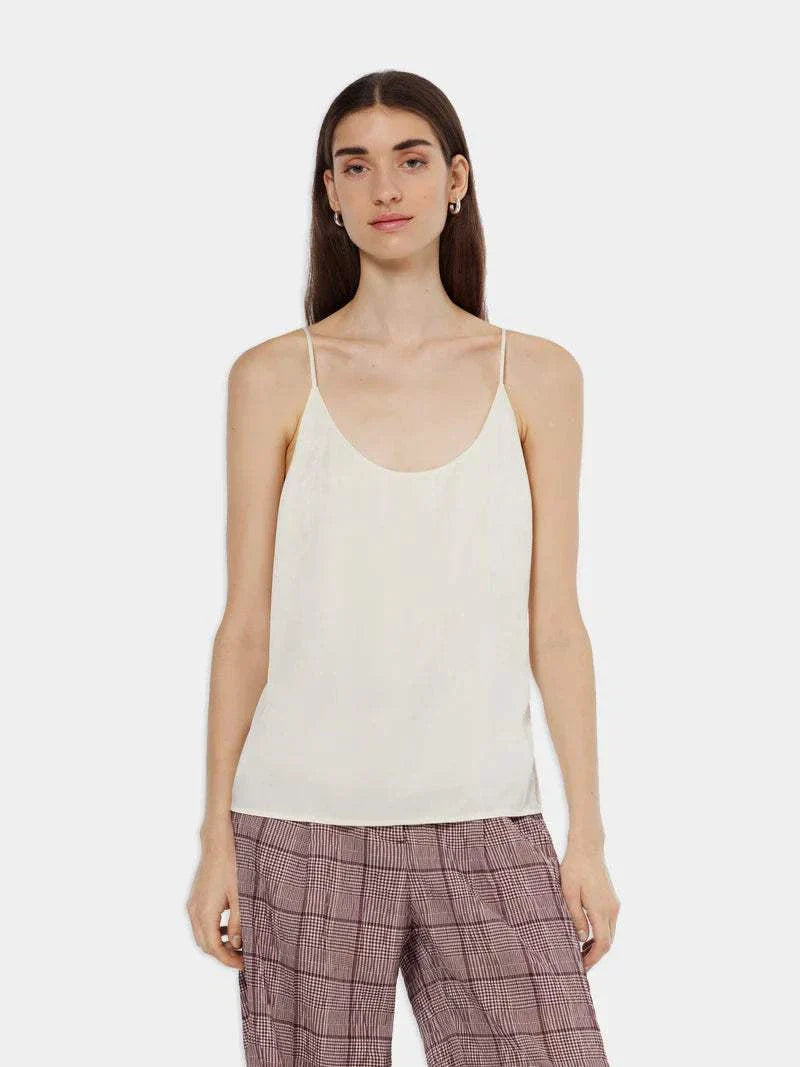 Scotch and Soda Core Jersey Woven Tank Off White