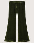 Courtney Zheng Xander Silk Velvet Corduroy Pants Moss