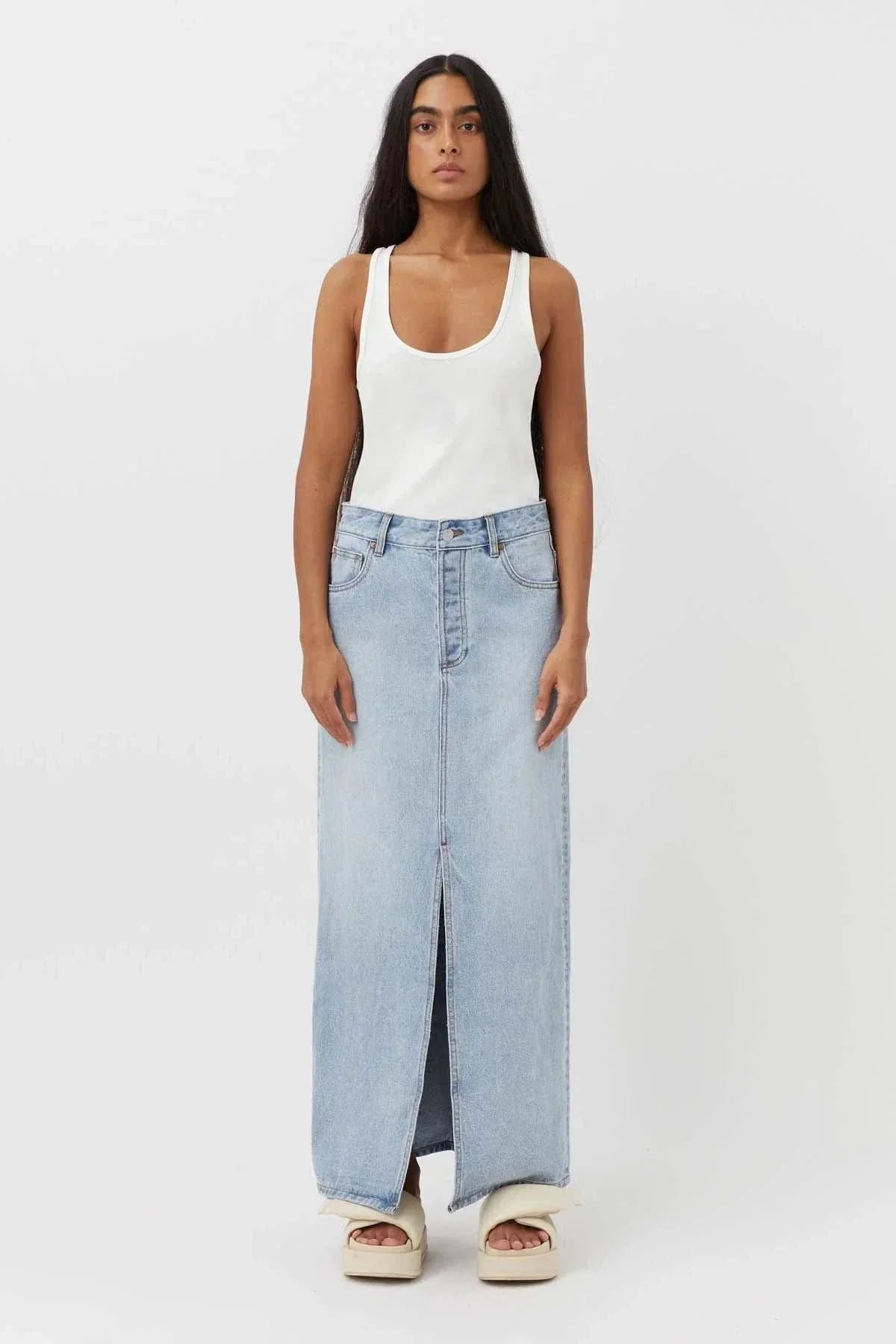 Camilla and Marc Phoebe Maxi Skirt Washed Blue