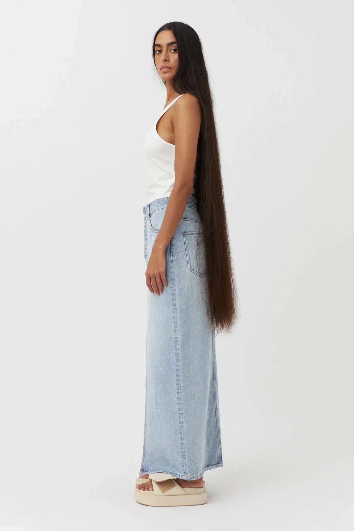 Camilla and Marc Phoebe Maxi Skirt Washed Blue