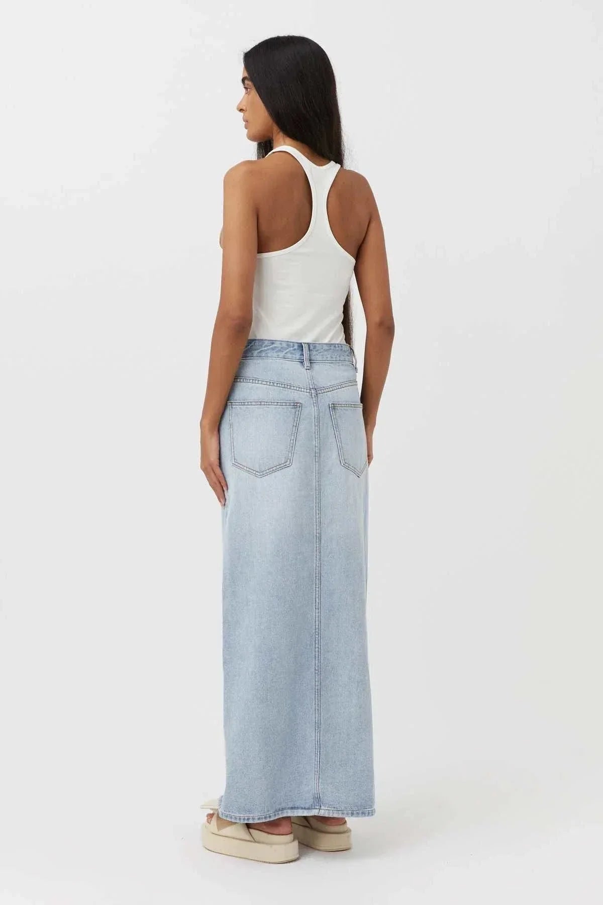 Camilla and Marc Phoebe Maxi Skirt Washed Blue