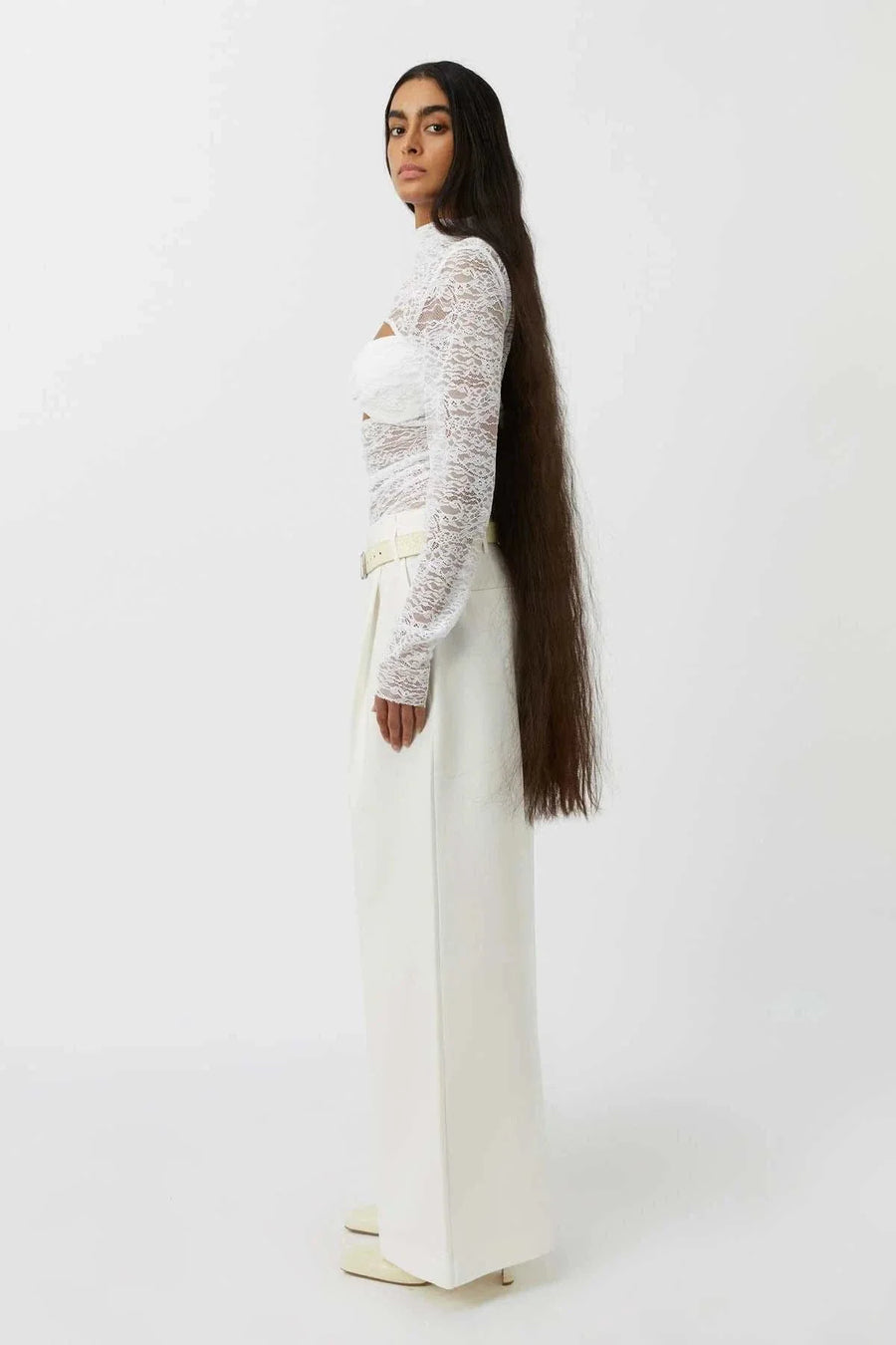 Marc Amerie Wide Leg Pant White