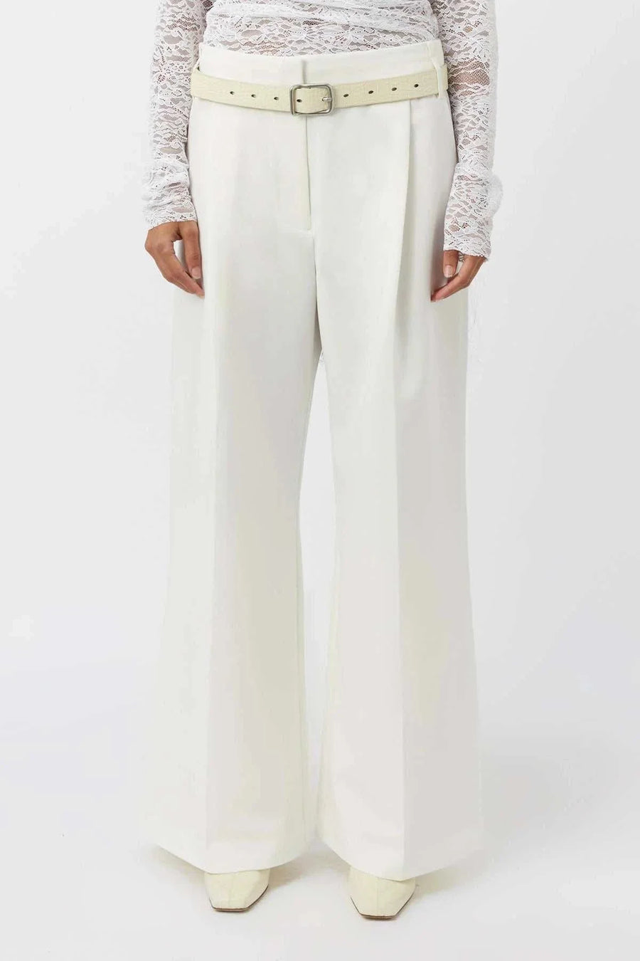 Marc Amerie Wide Leg Pant White