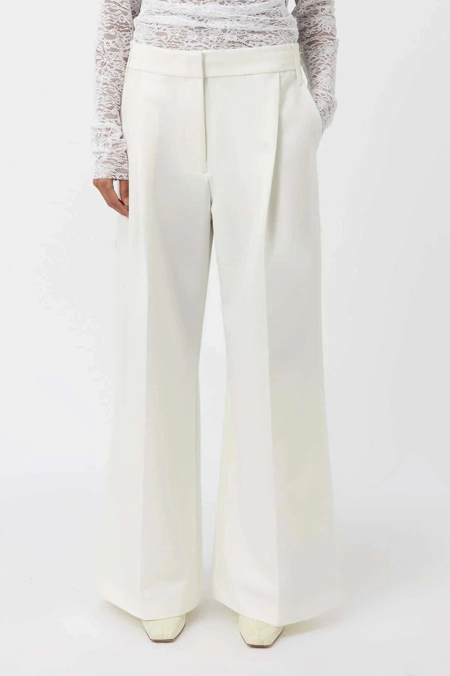 Marc Amerie Wide Leg Pant White