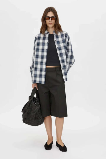 Camilla and Marc Carsten Shirt Navy Check