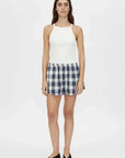 Camilla and Marc Carsten Short Navy Check