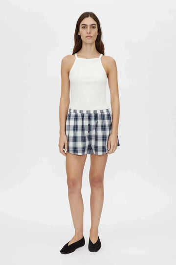 Camilla and Marc Carsten Short Navy Check
