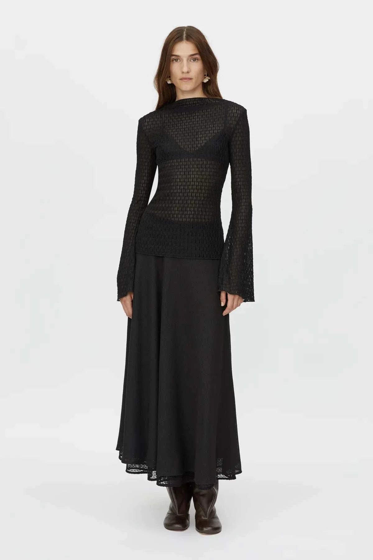 Camilla and Marc Davana Top Black