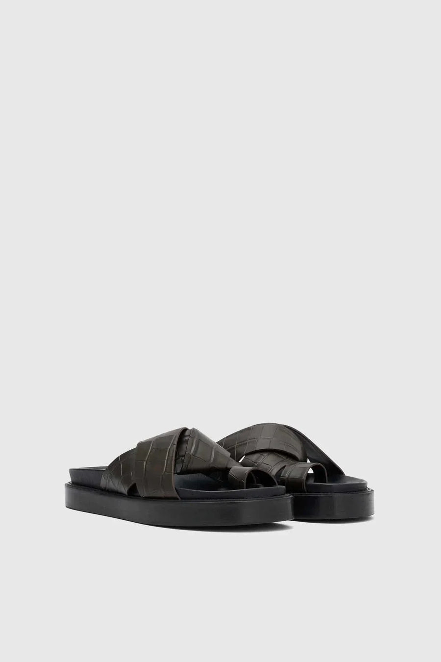 Camilla and Marc Herman Croc Sandal Chocolate