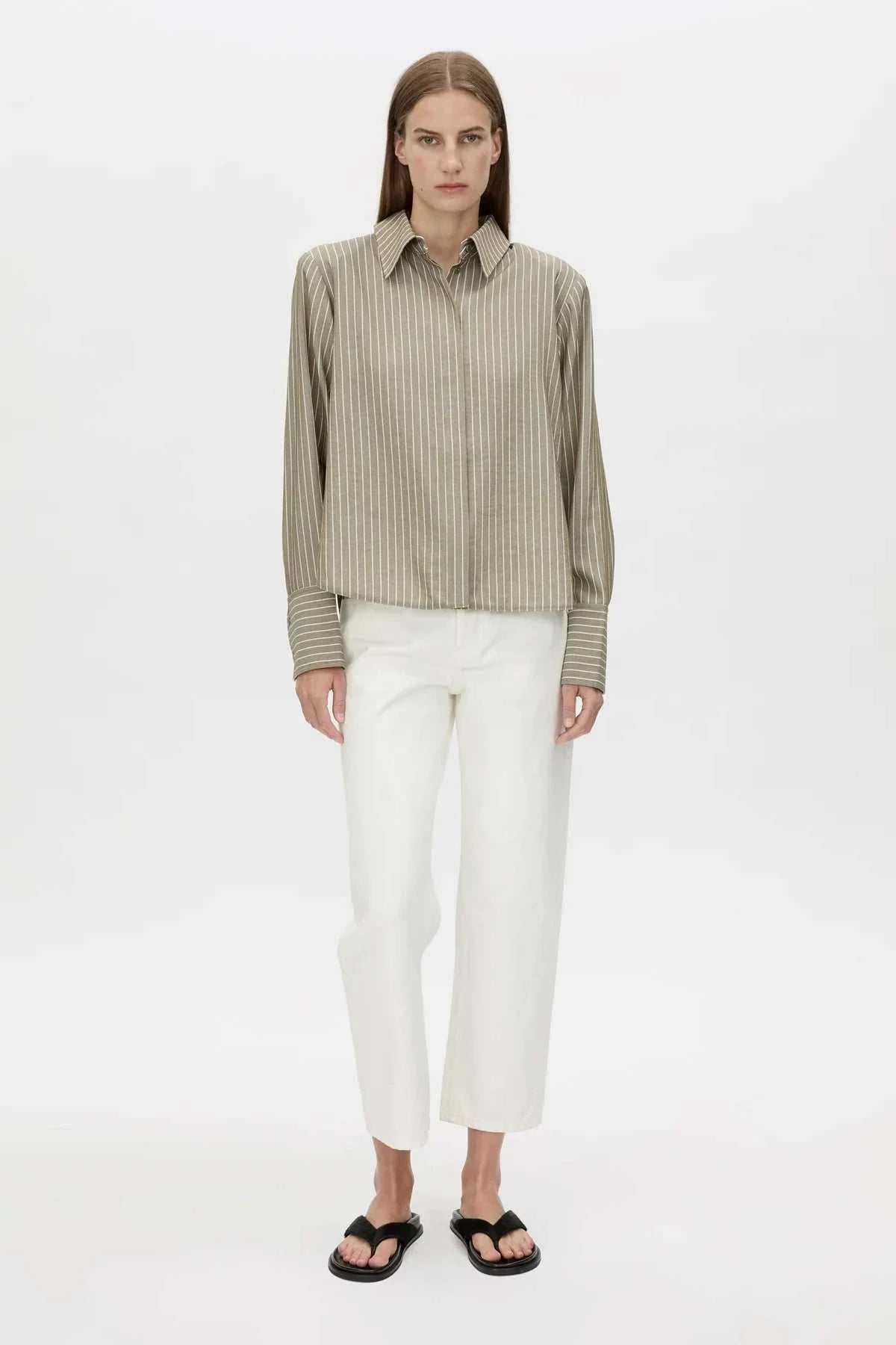 Camilla and Marc Illias Shirt Ash Stripe 