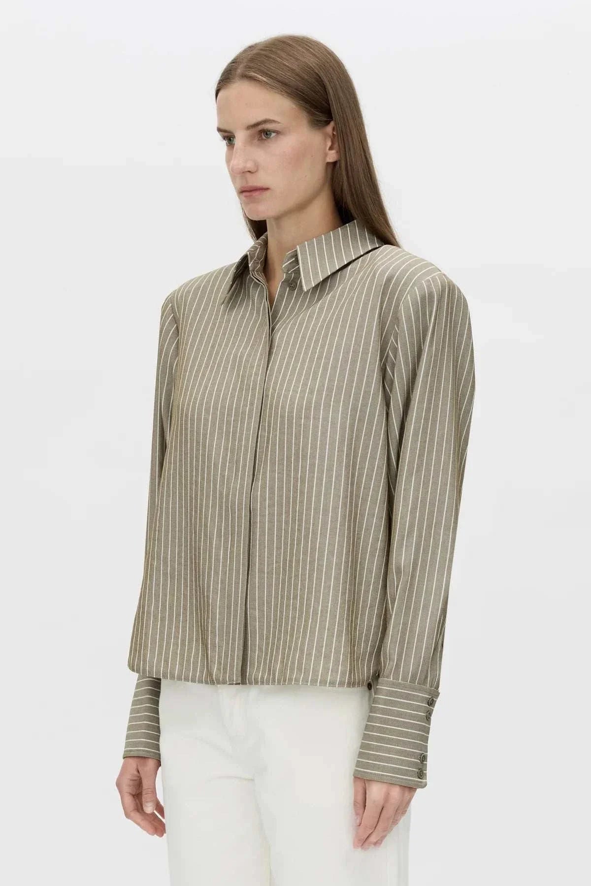 Camilla and Marc Illias Shirt Ash Stripe 