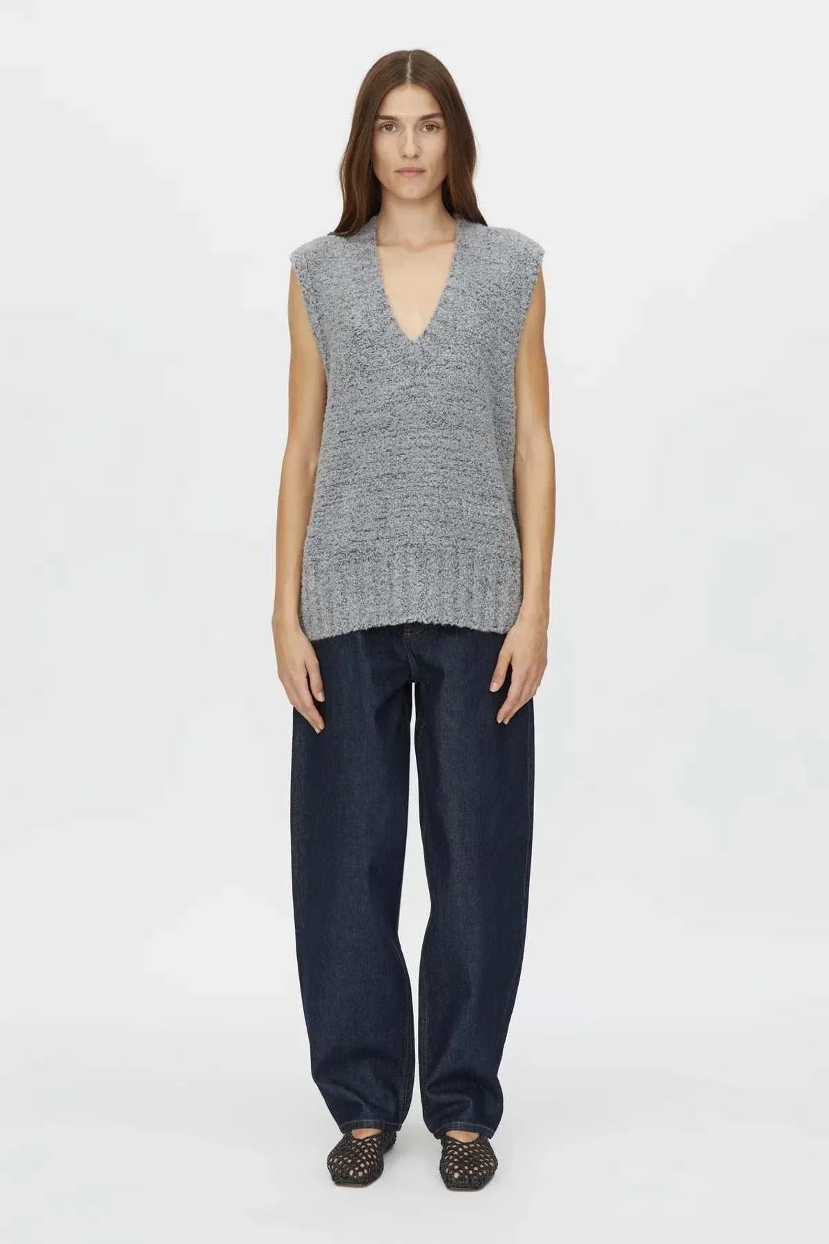 Camilla and Marc Izara Knit Vest Charcoal Navy