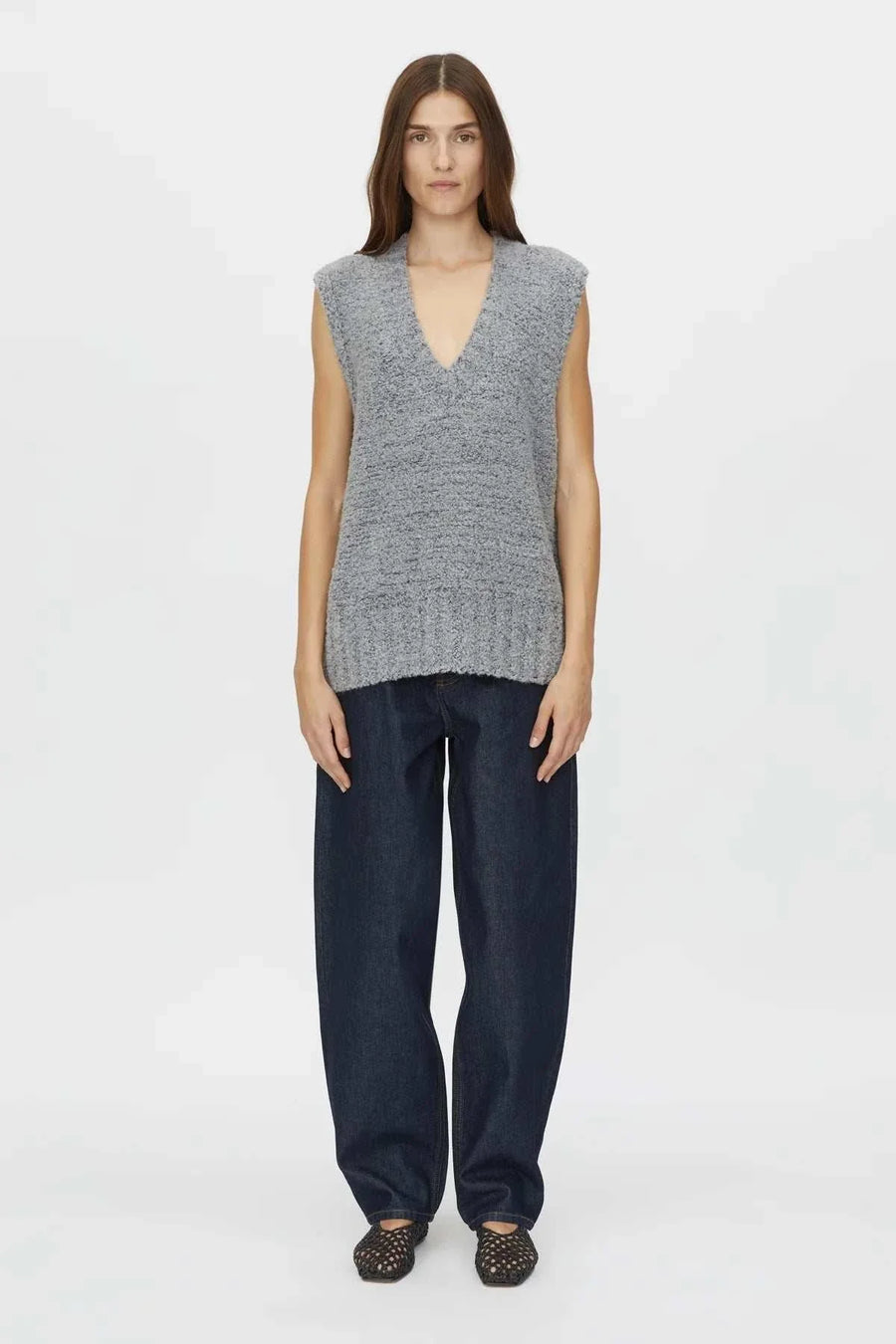 Camilla and Marc Izara Knit Vest Charcoal Navy