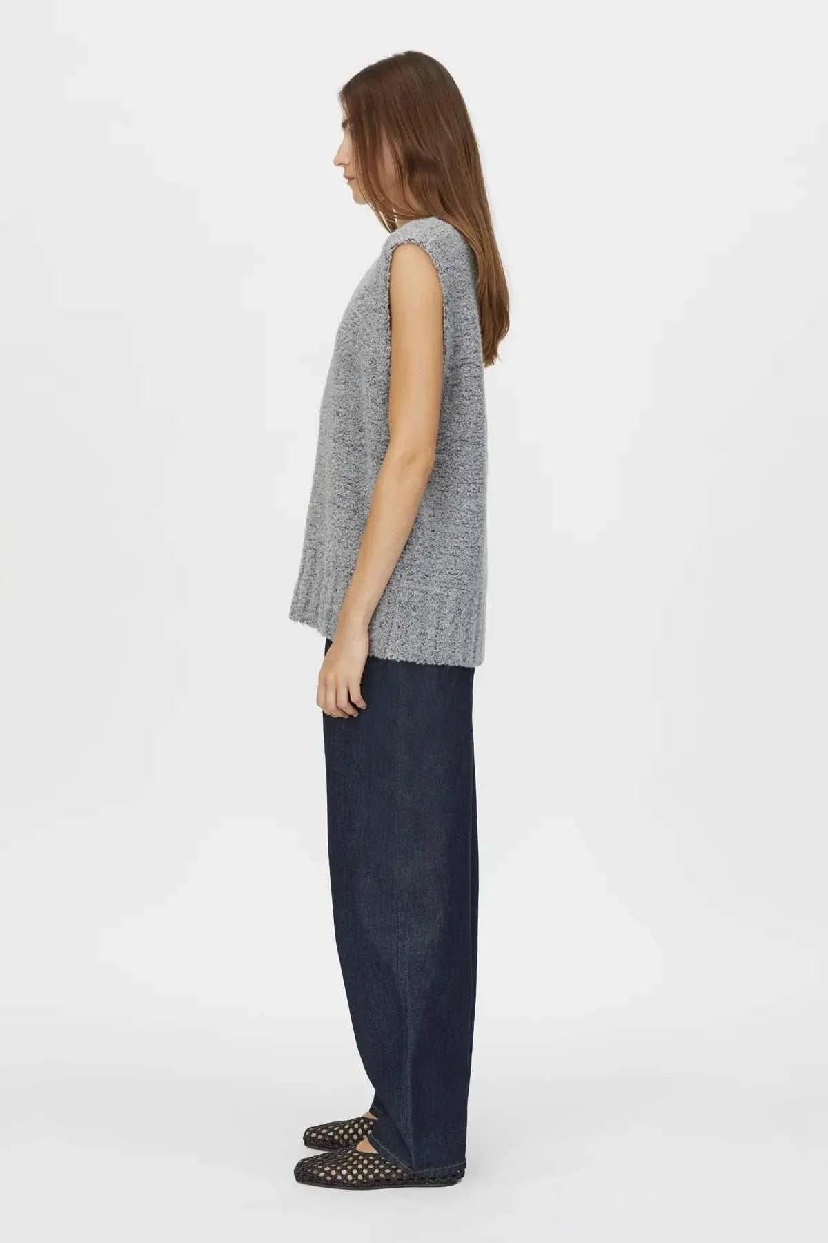 Camilla and Marc Izara Knit Vest Charcoal Navy