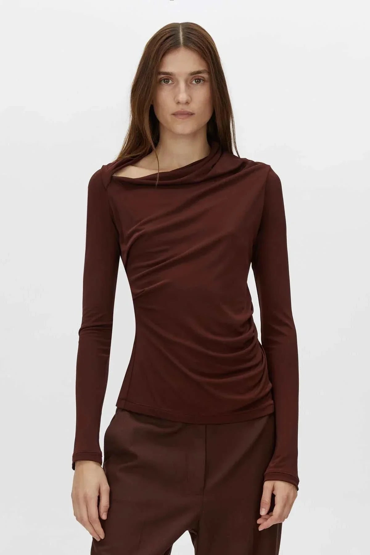 Camilla and Marc Mai Long Sleeve Top Almandine