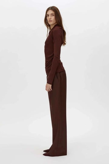 Camilla and Marc Mai Long Sleeve Top Almandine