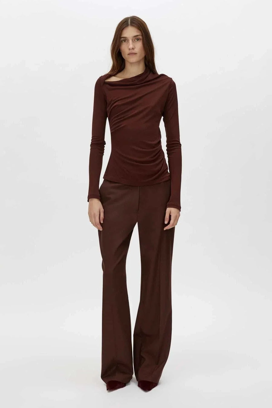 Camilla and Marc Mai Long Sleeve Top Almandine