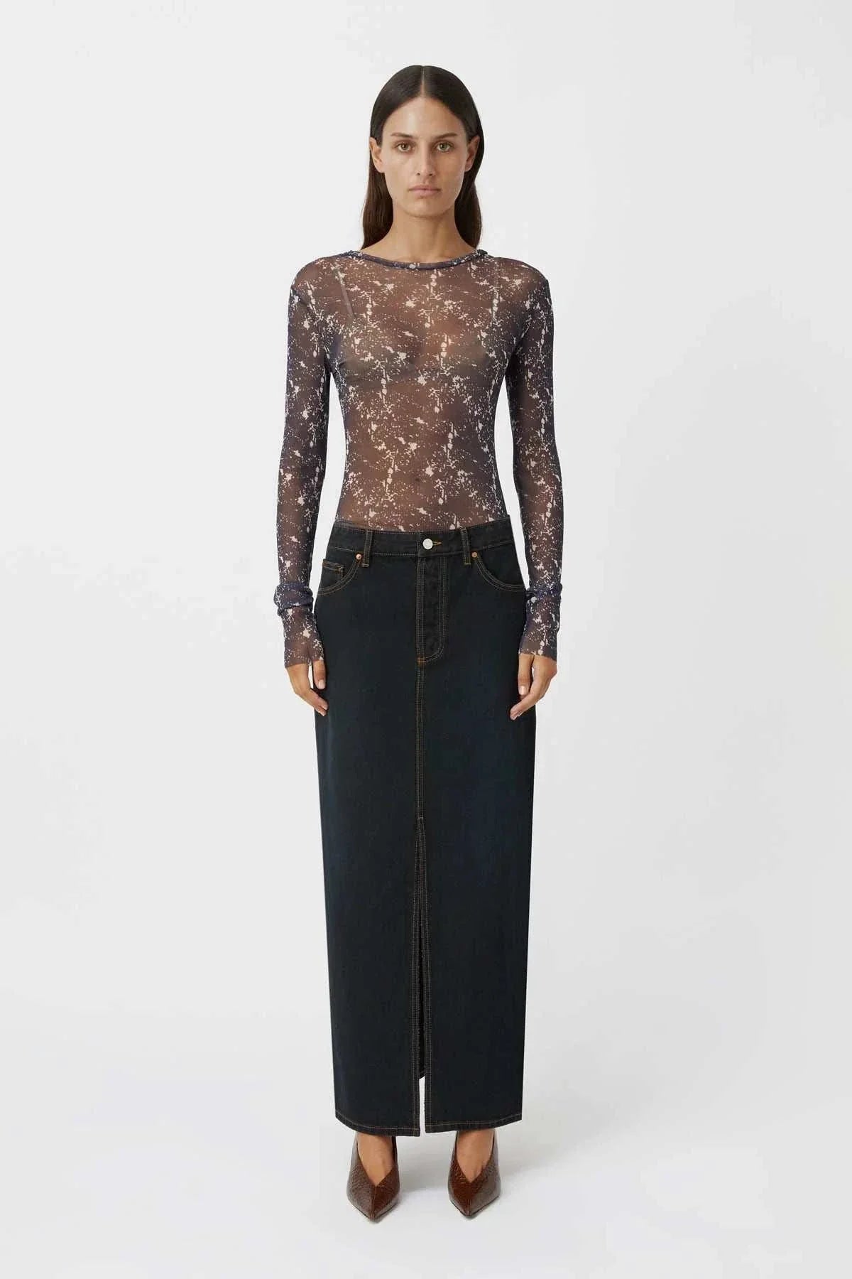 Camilla and Marc Phoebe Maxi Skirt Inky Black