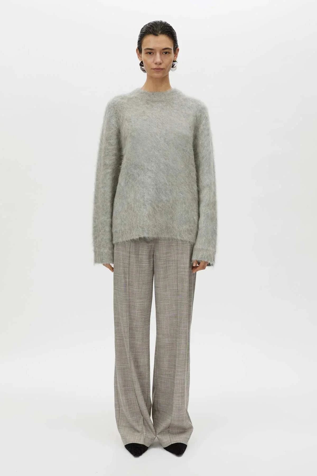 Camilla and Marc Meier Alpaca Knit Sweater Grey Melange