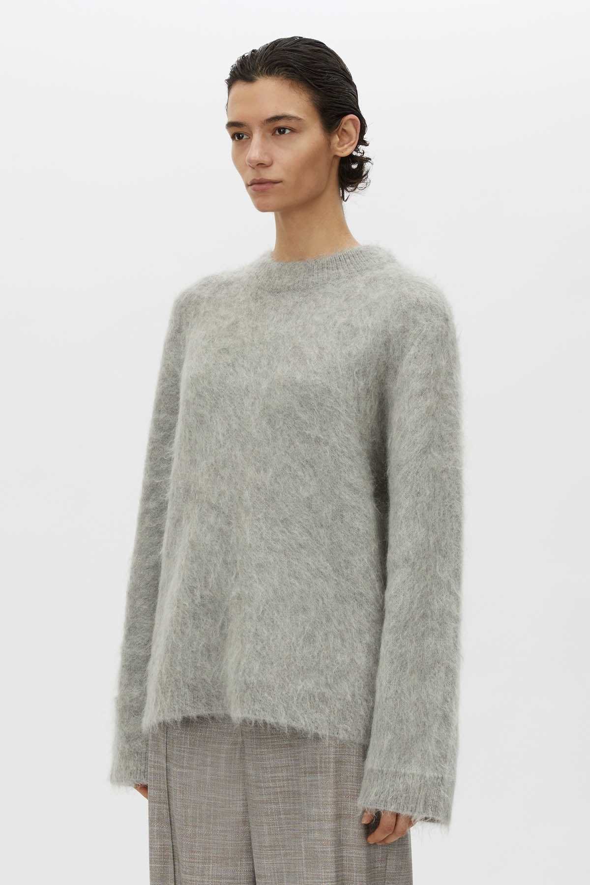 Camilla and Marc Meier Alpaca Knit Sweater Grey Melange