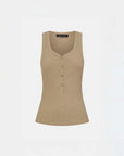 Camilla and Marc Nora Button Tank Sepia