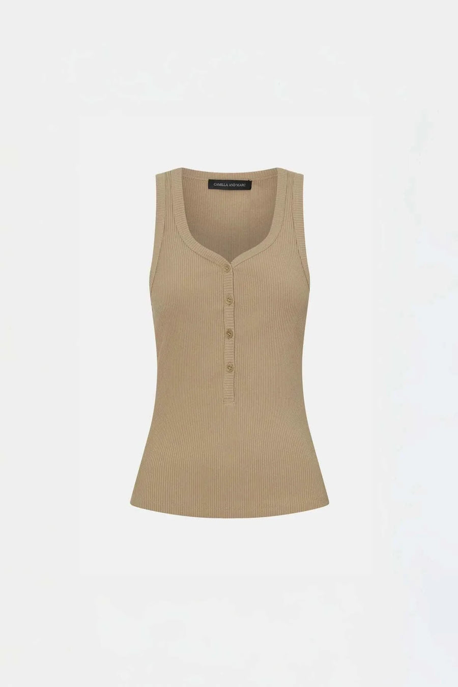 Camilla and Marc Nora Button Tank Sepia