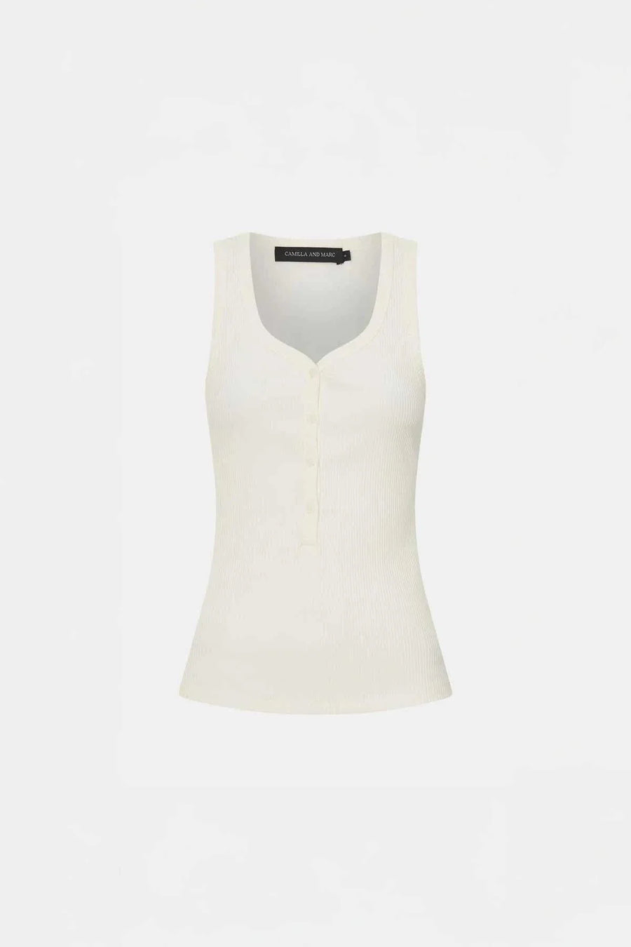 Camilla and Marc Nora Button Tank Soft White