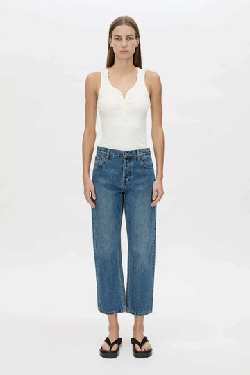 Camilla and Marc Nora Button Tank Soft White