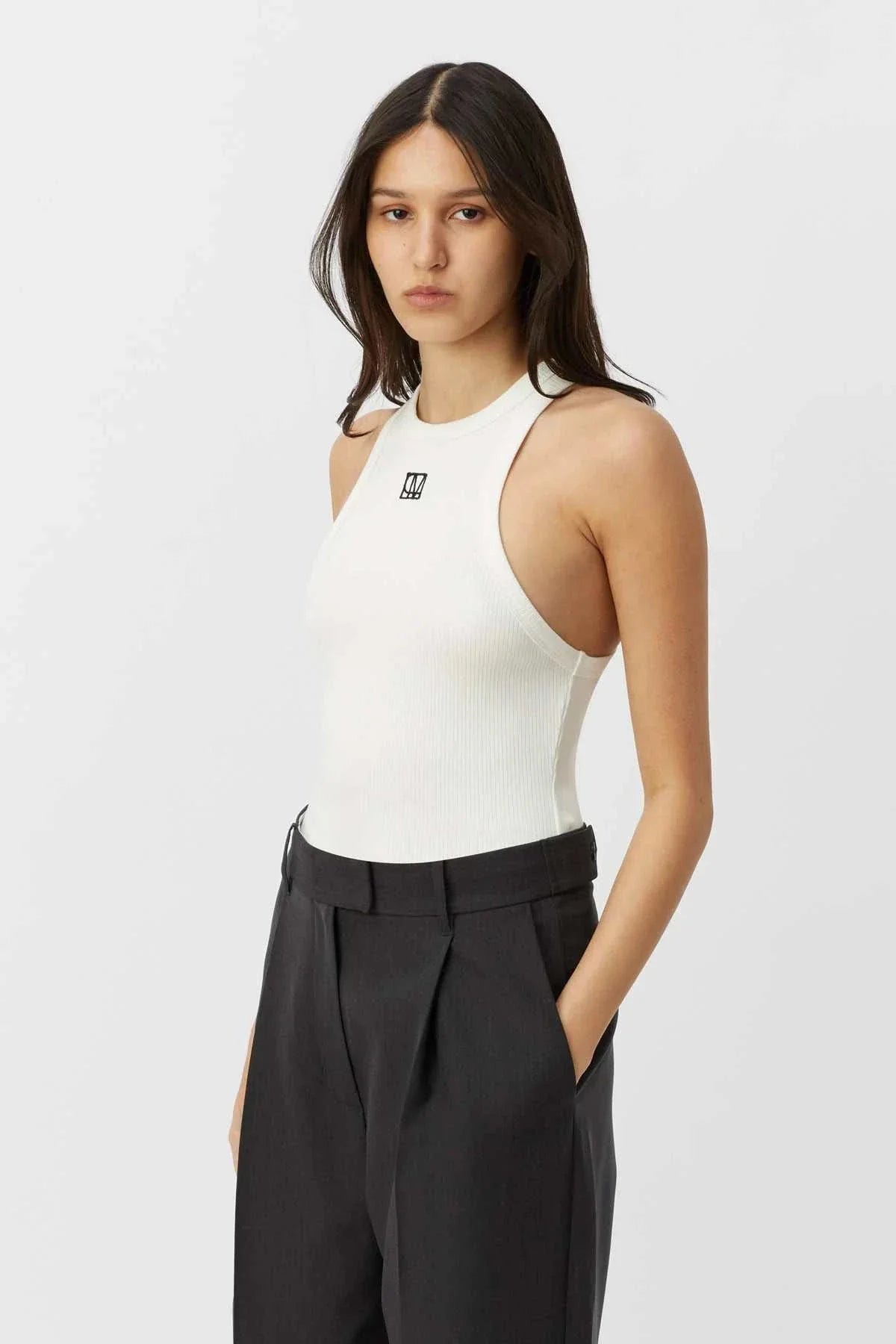 Camilla and Marc Nora Rib Top Soft White