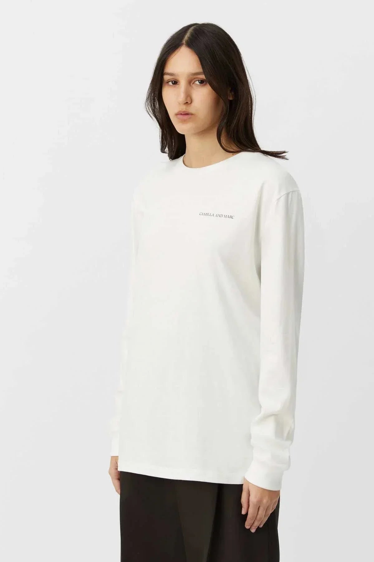 Camilla and Marc Pierre Long Sleeve Top Soft White