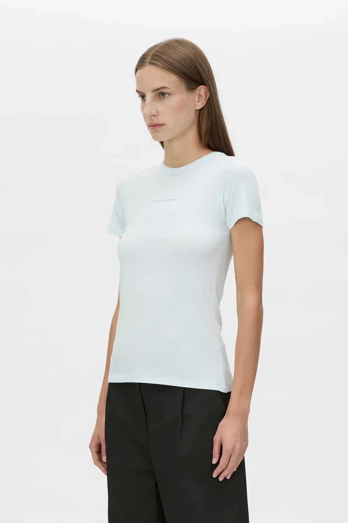 Camilla and Marc Suvero Slim Fit Logo Tee Ice Blue