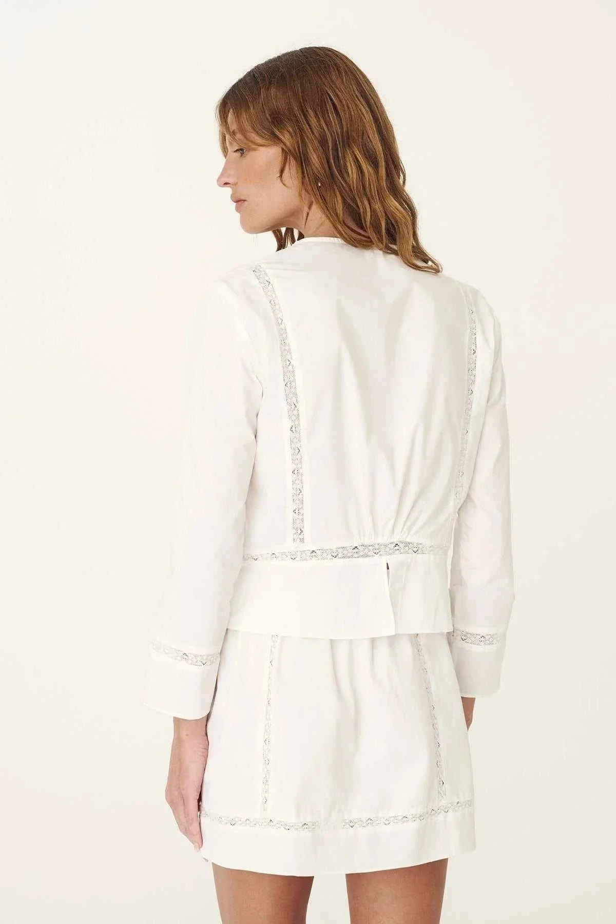 Rowie Candace Lace Blouse Bone