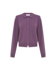 Rowie Celia Merino Knit Cardigan Grape