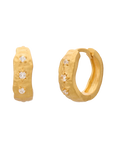 Murkani Cosmic Love Huggie White Topaz Gold