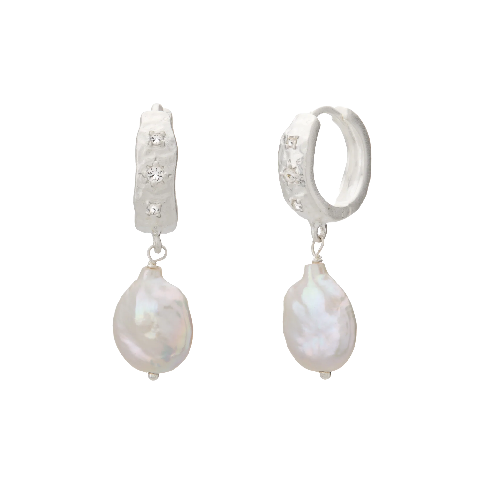 Murkani Cosmic Love Medium Earring with Pearl Silver